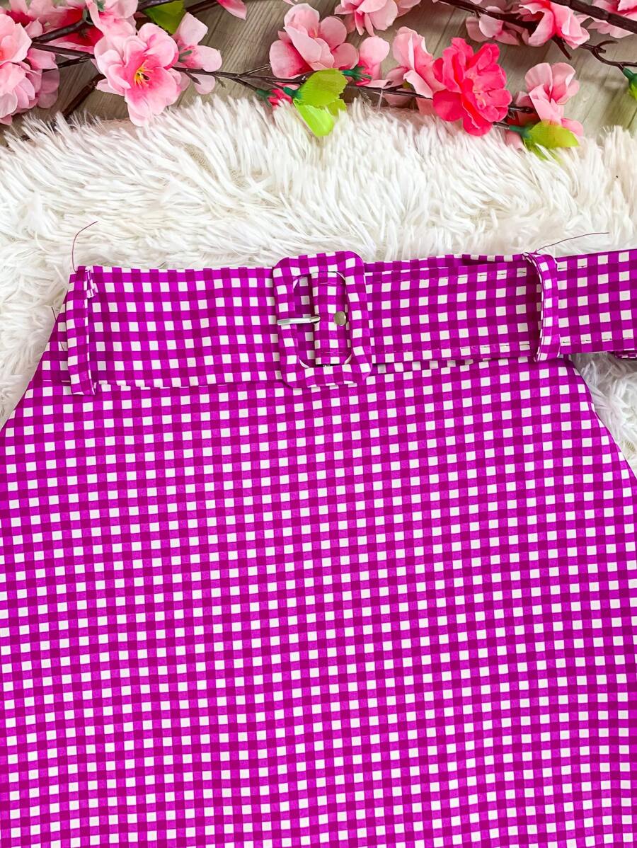 Saia Xadrez Midi Tainara