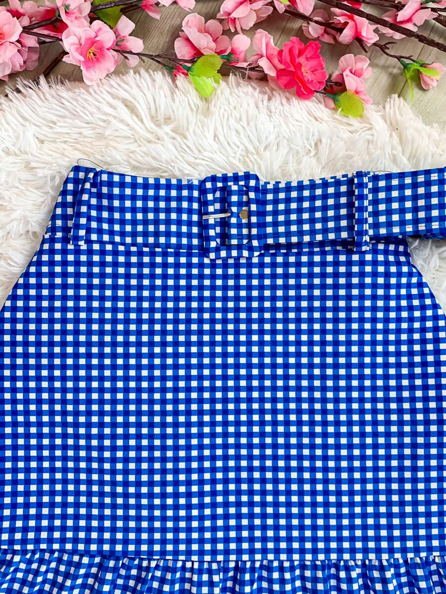 Saia Xadrez Midi Tainara