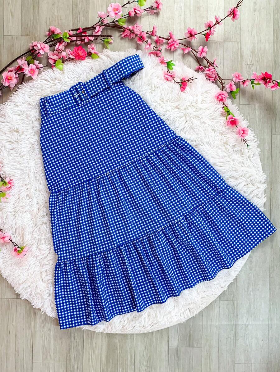 Saia Xadrez Midi Tainara