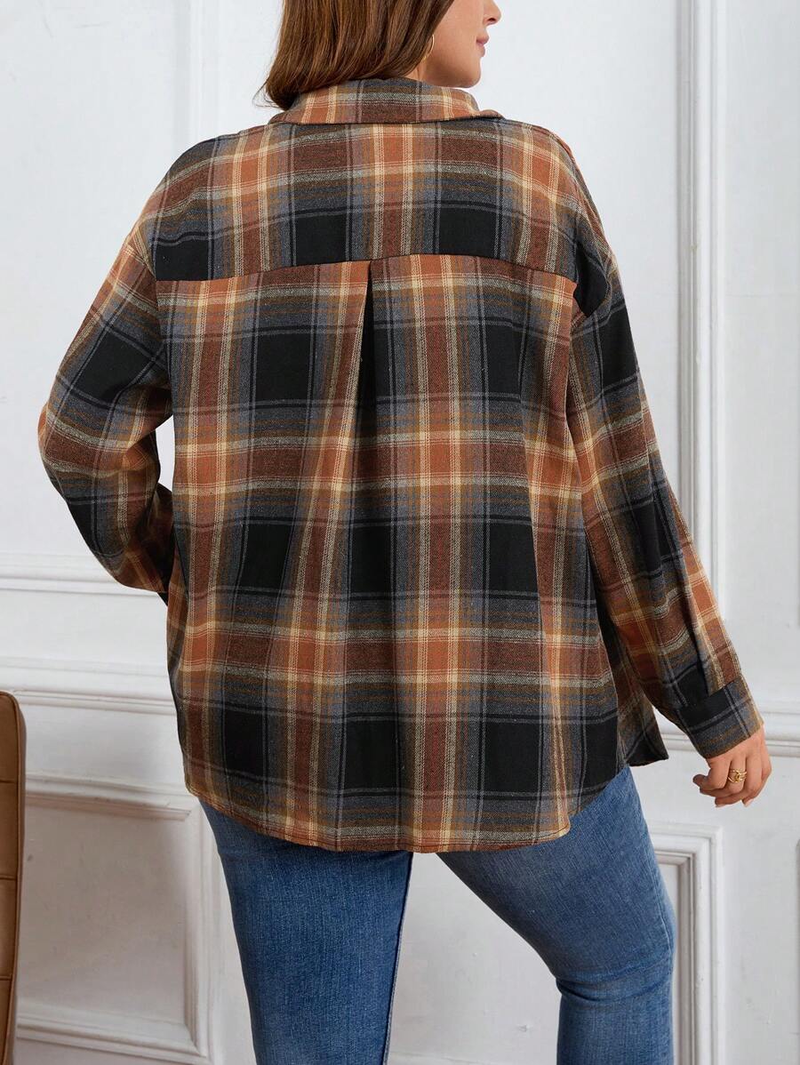 Blusa Manga Longa Xadrez Sophia