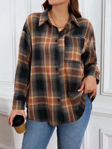Blusa Manga Longa Xadrez Sophia