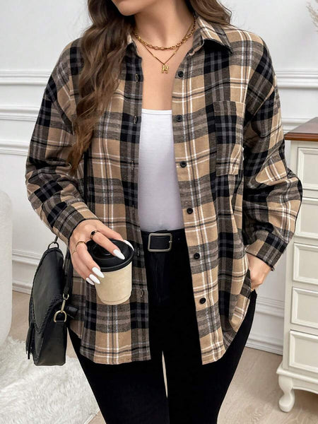 Blusa Manga Longa Xadrez Sophia