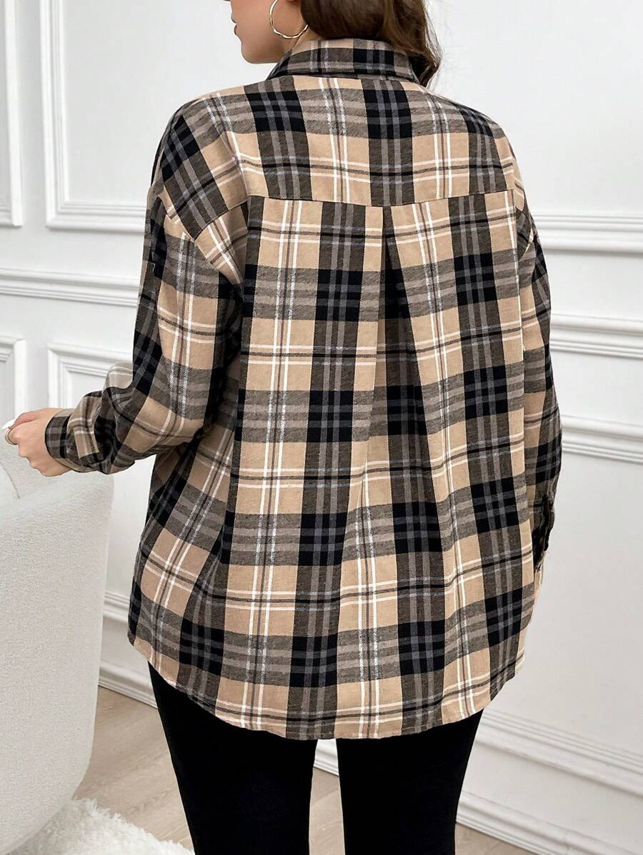 Blusa Manga Longa Xadrez Sophia