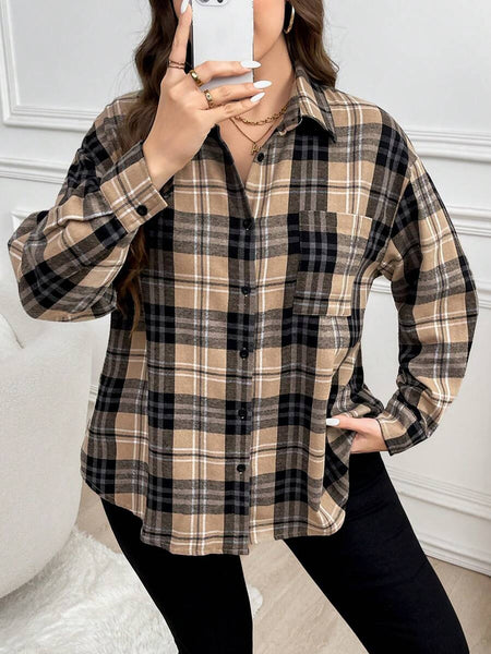 Blusa Manga Longa Xadrez Sophia