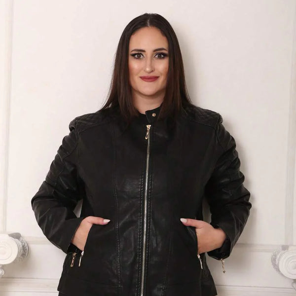 Jaqueta de Couro Feminina Heloísa