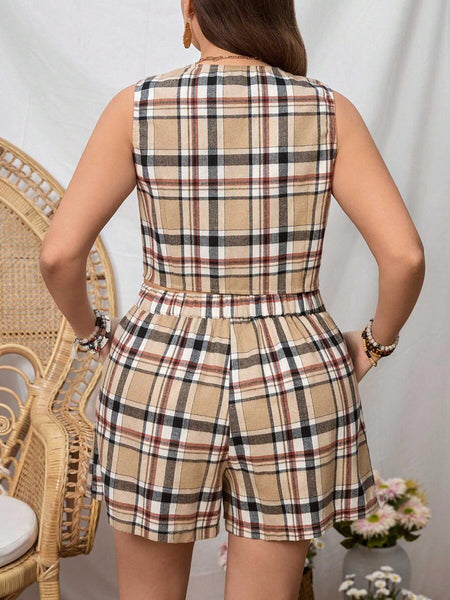 Conjunto Camisa e Short Xadrez Andressa