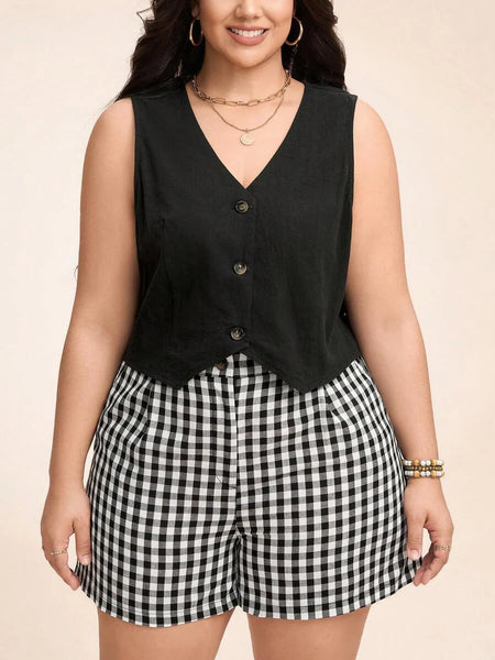 Conjunto Camisa e Short Xadrez Andressa