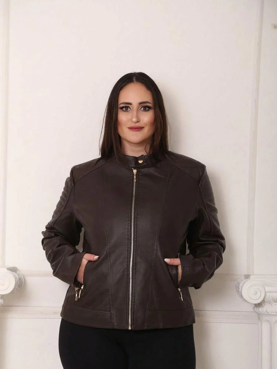 Jaqueta de Couro Feminina Heloísa