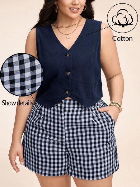 Conjunto Camisa e Short Xadrez Andressa