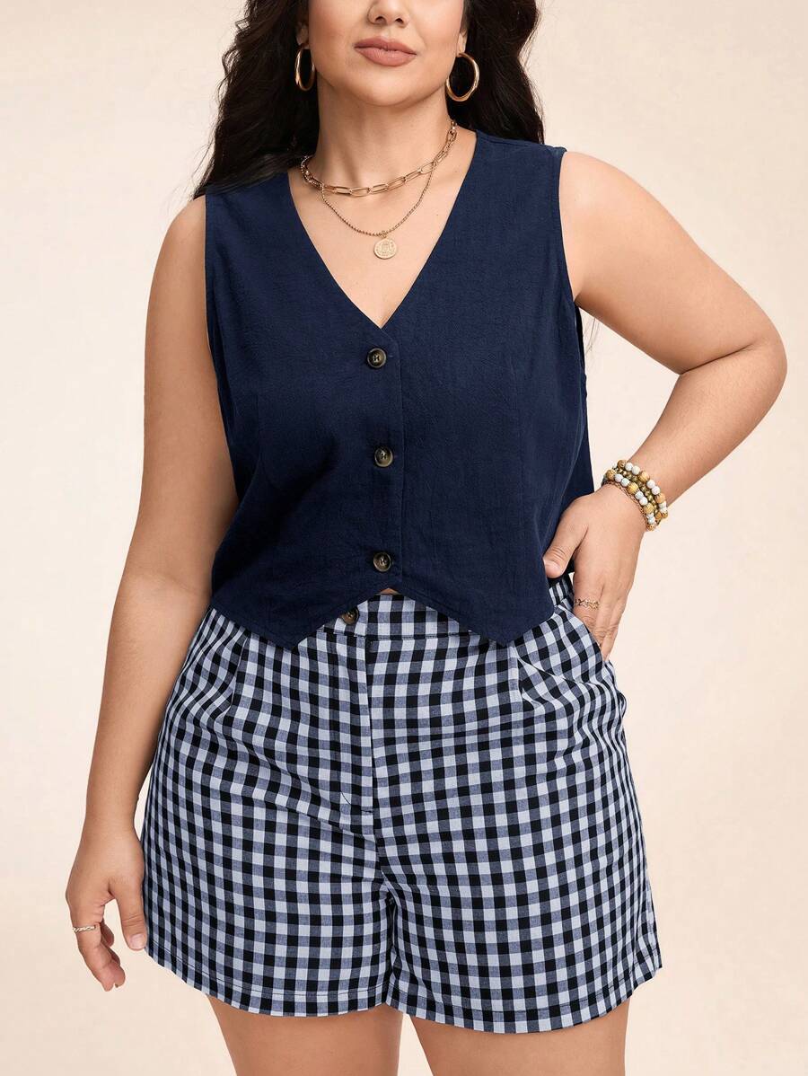 Conjunto Camisa e Short Xadrez Andressa