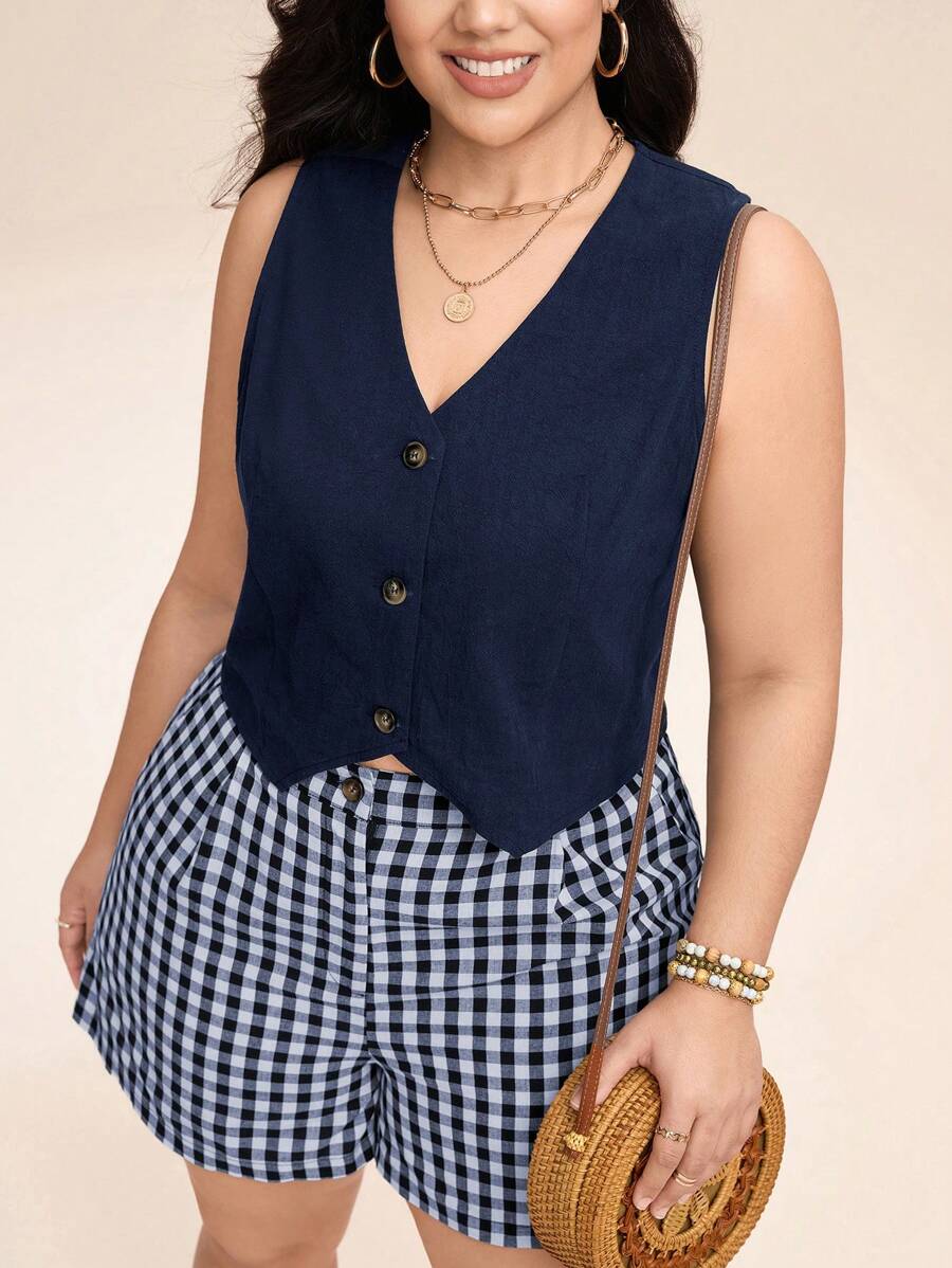 Conjunto Camisa e Short Xadrez Andressa