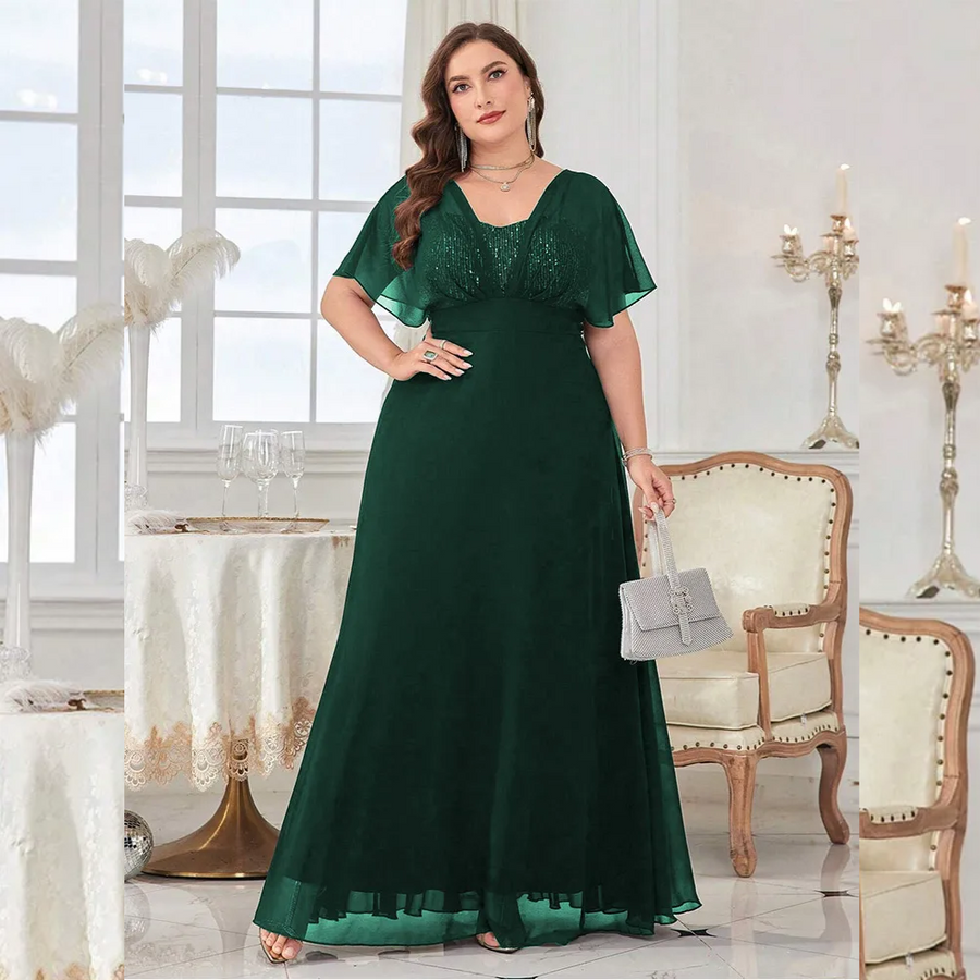 Vestido Longo Plus Size Festa Asia