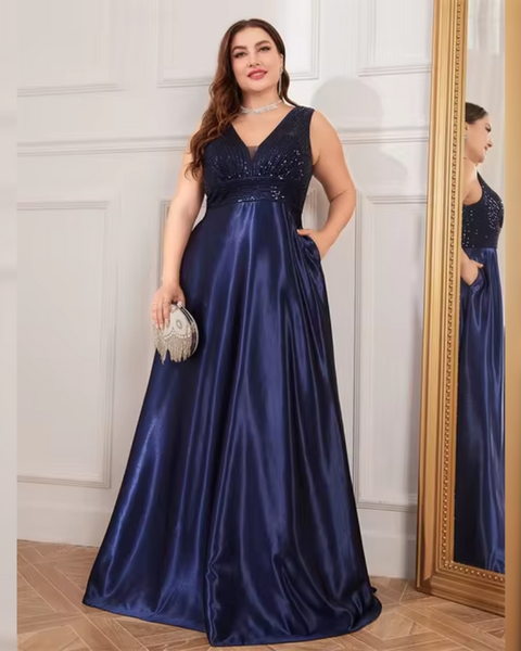 Vestido Plus Size Festa Longo Natascia