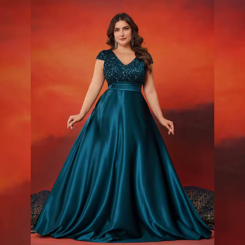 Vestido de Festa Plus Size Luzinete