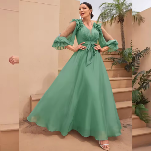 Vestido Festa Longo Elizangela