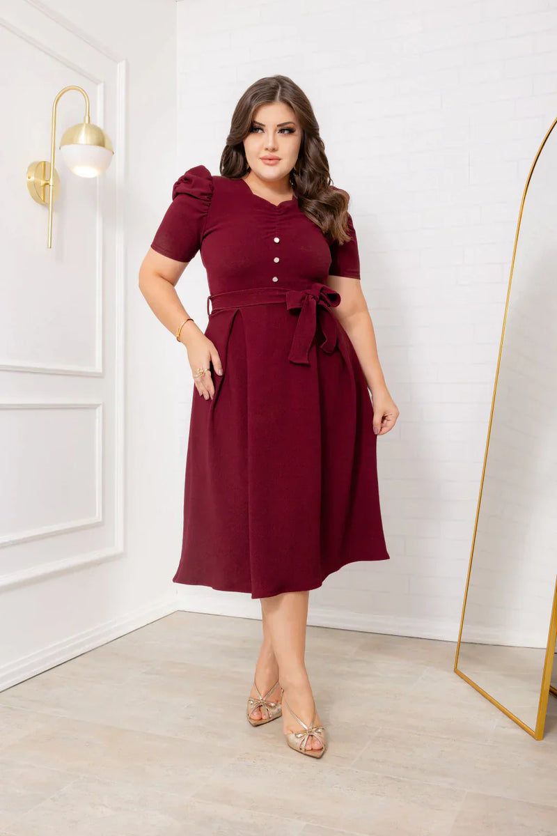 Vestido Midi Casual Fabi