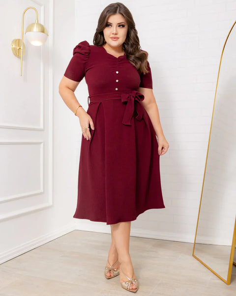 Vestido Midi Casual Fabi