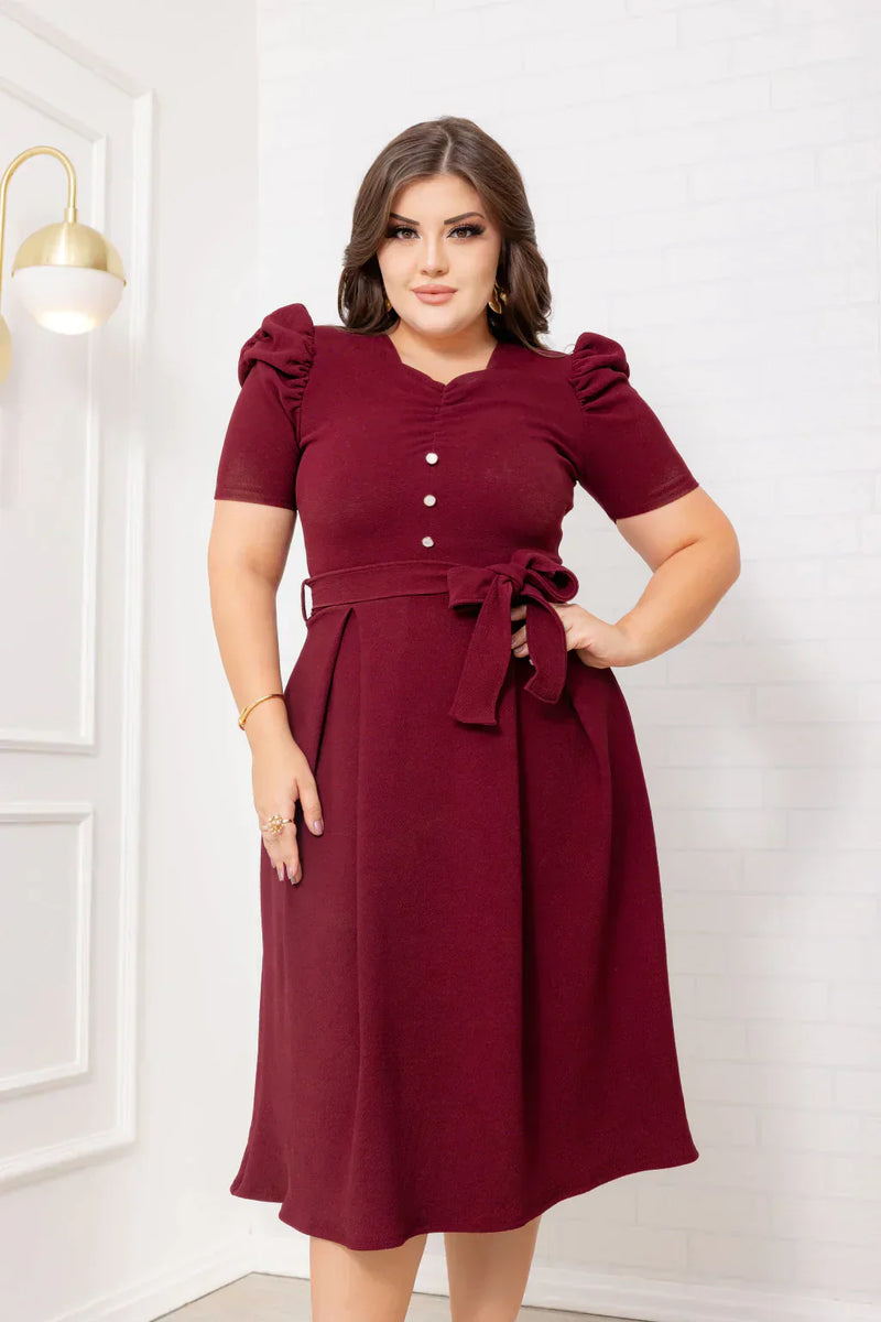 Vestido Midi Casual Fabi