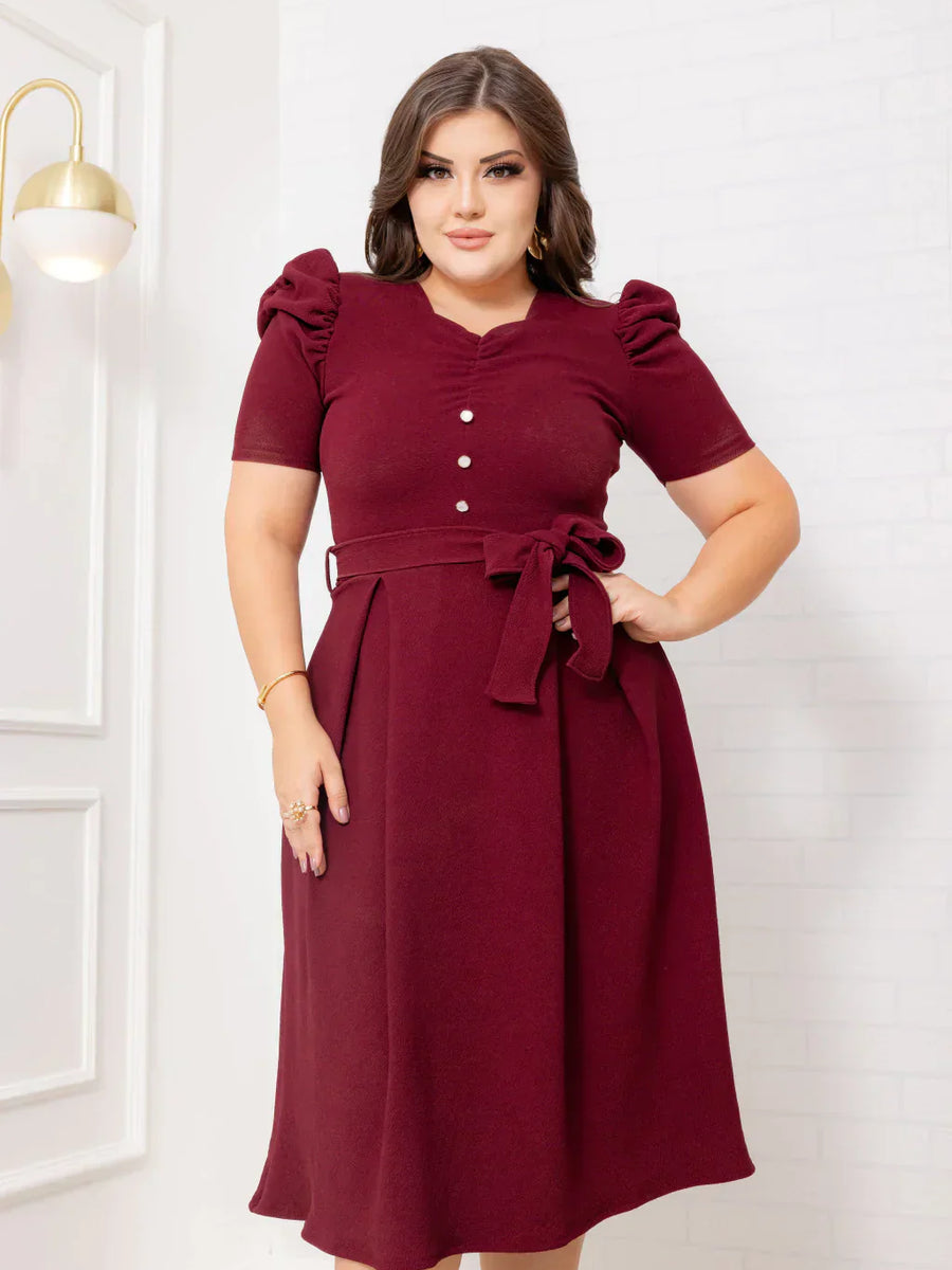 Vestido Midi Casual Fabi