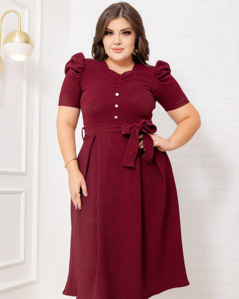 Vestido Midi Casual Fabi