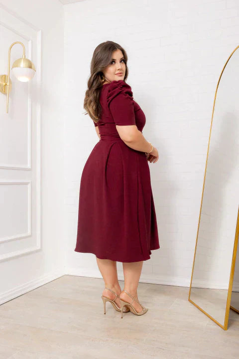Vestido Midi Casual Fabi