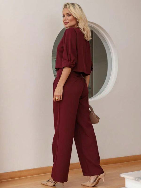 Conjunto Calça Pantalona e Blusa Grace