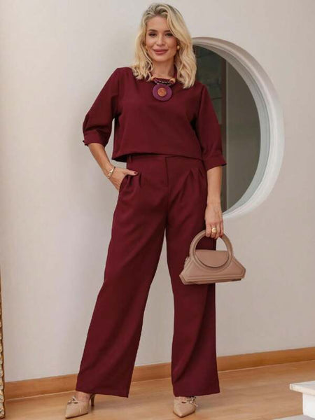 Conjunto Calça Pantalona e Blusa Grace