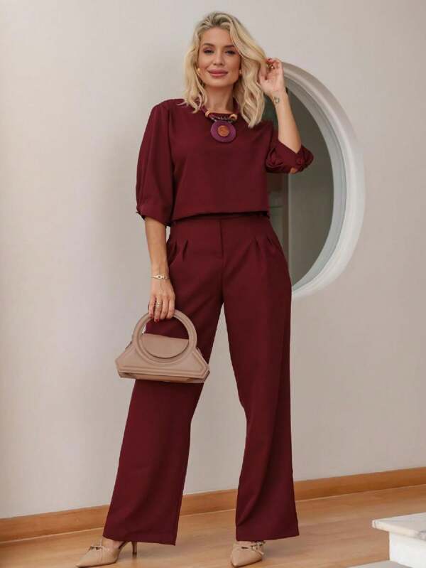 Conjunto Calça Pantalona e Blusa Grace