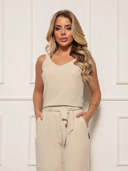 Conjunto Calça e Blusa Feminino Tatiane