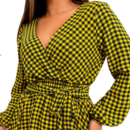 Vestido Curto Manga Longa Catarina