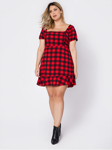 Vestido Curto Plus Size Feminino Amanda