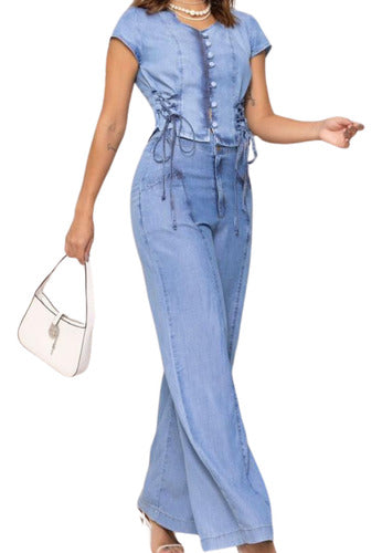 Conjunto De Calça Com Cropped Sarah