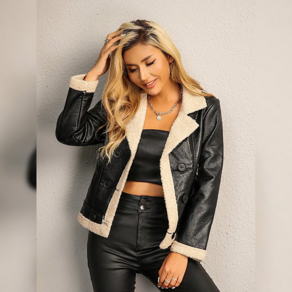 Jaqueta Feminina Em Couro Elaine