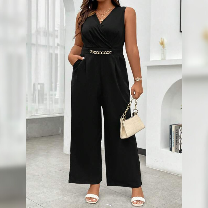 Macacão Com Cinto Dourado Cassidy