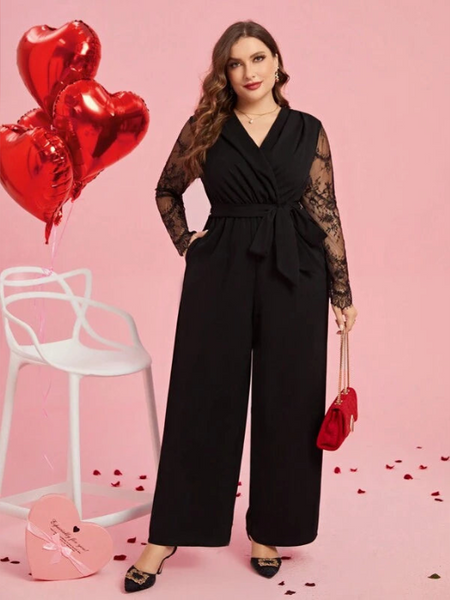 Macacao De Renda Manga Longa Flavia