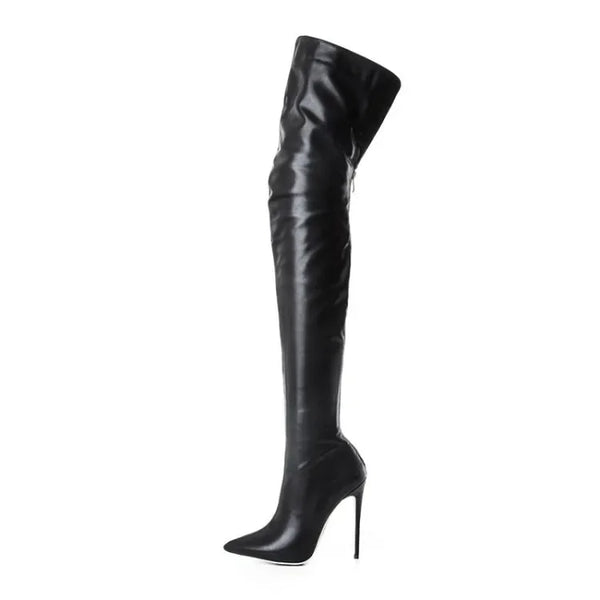 Bota De Cano Alto Com Salto Aparecida