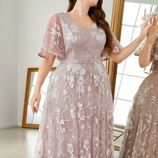 Vestido Plus Size Festa Longo Michela