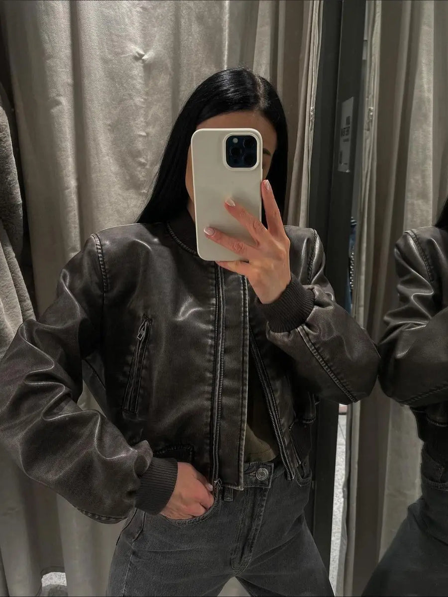 Jaqueta de Couro Feminino Beatriz