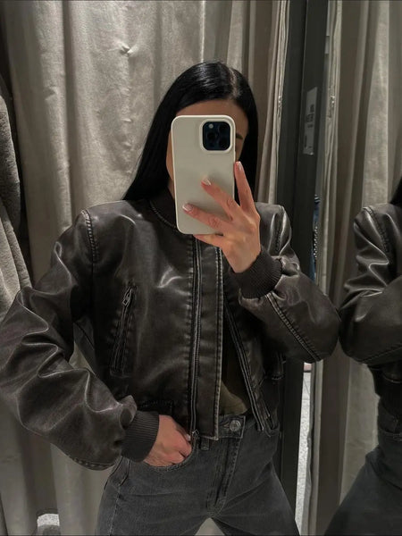 Jaqueta de Couro Feminino Beatriz