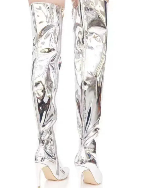 Bota De Cano Alto Com Salto Angela