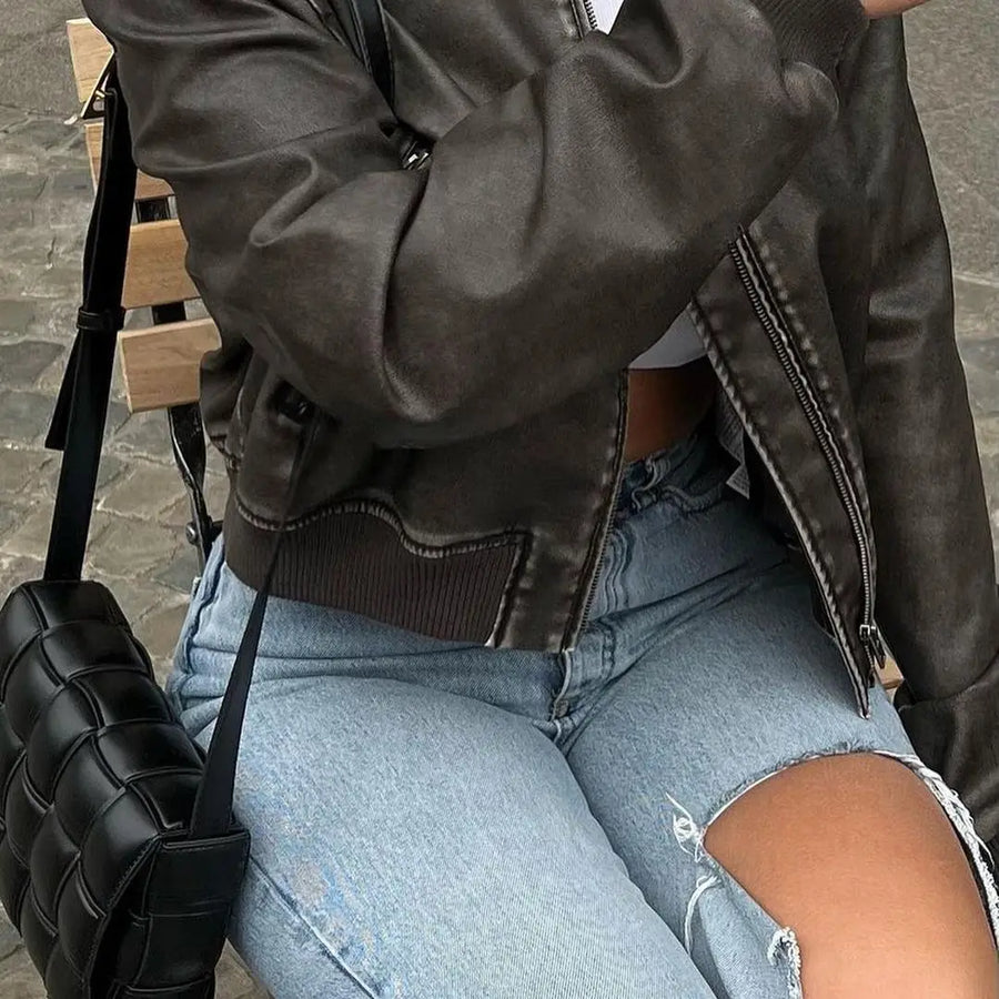 Jaqueta de Couro Feminino Beatriz