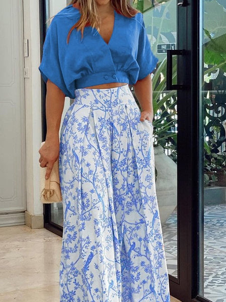 Conjunto Saia Longa Estampada Débora