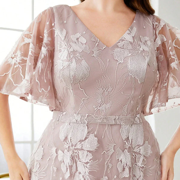 Vestido Plus Size Festa Longo Michela