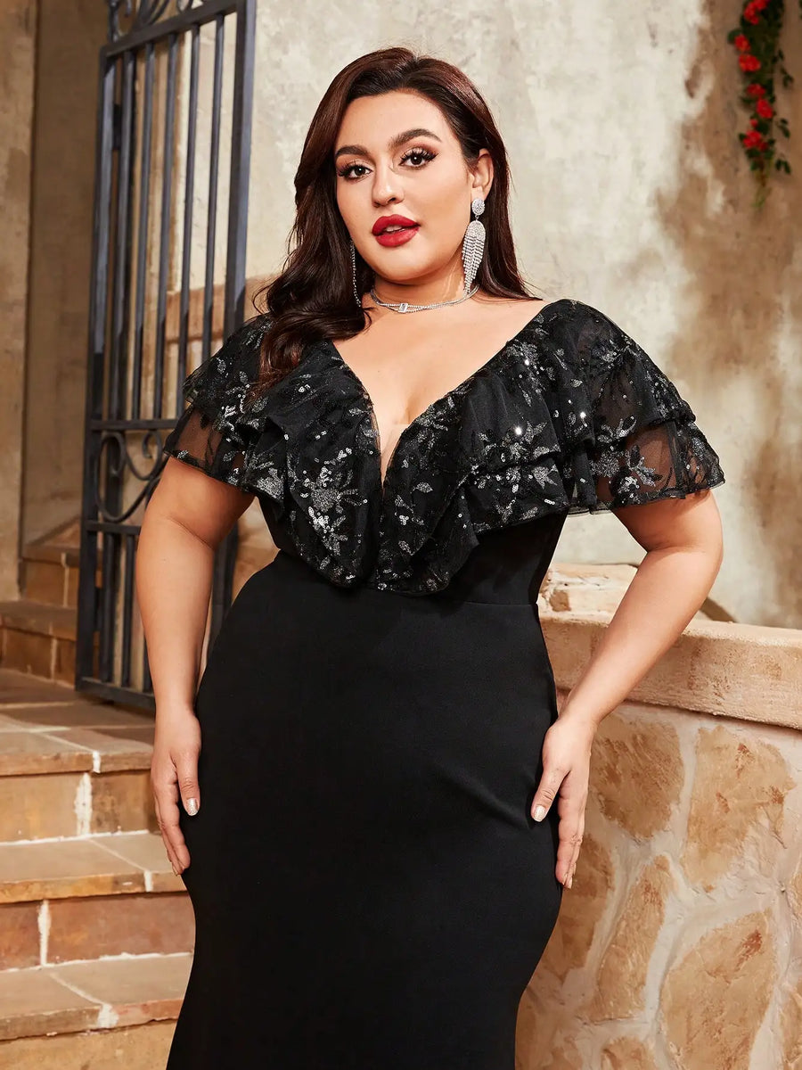 Vestido Plus Size Festa Longo Pamela