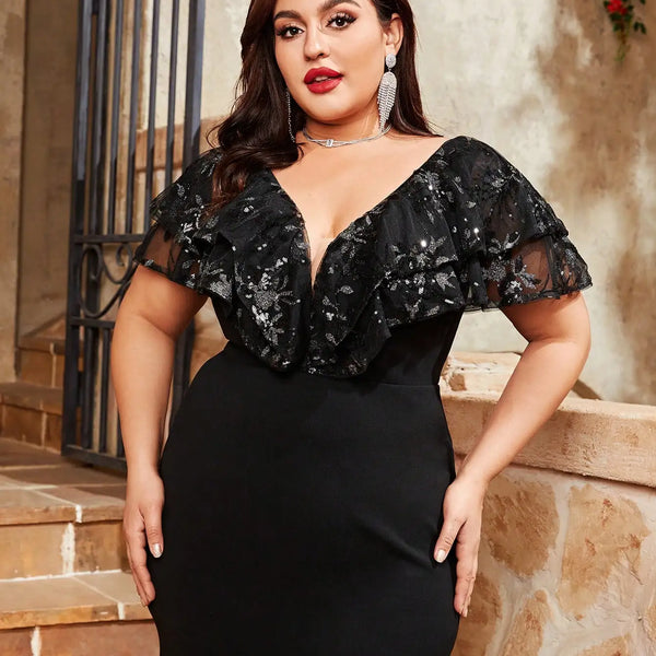 Vestido Plus Size Festa Longo Pamela