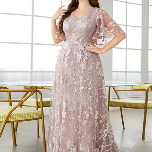 Vestido Plus Size Festa Longo Michela