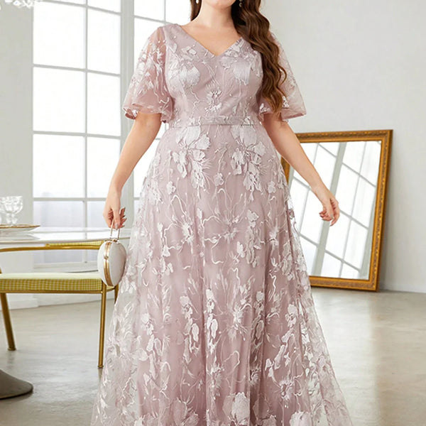 Vestido Plus Size Festa Longo Michela