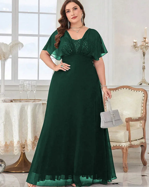 Vestido Longo Plus Size Festa Asia