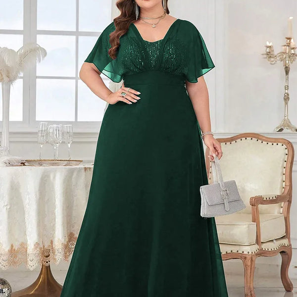 Vestido Longo Plus Size Festa Asia