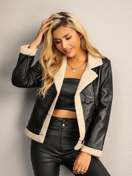 Jaqueta Feminina Em Couro Elaine